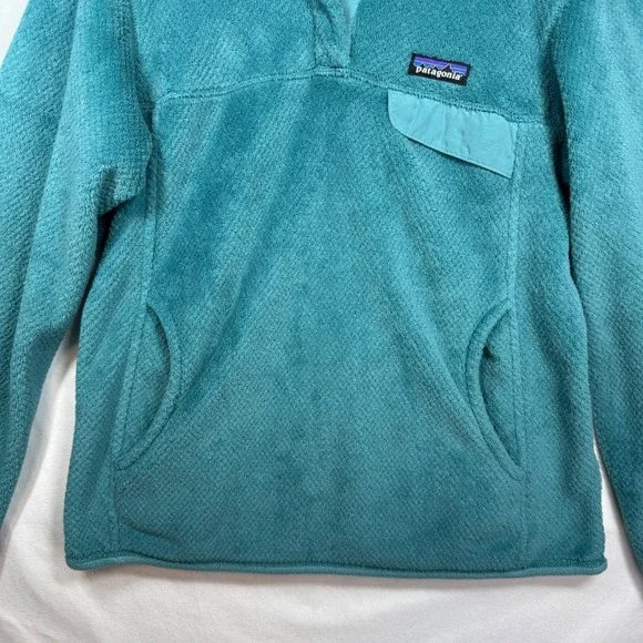 Patagonia Re-Tool Snap-T Fleece Pullover Teal Blue Womens Medium 25442 FA16 - Picture 4 of 9
